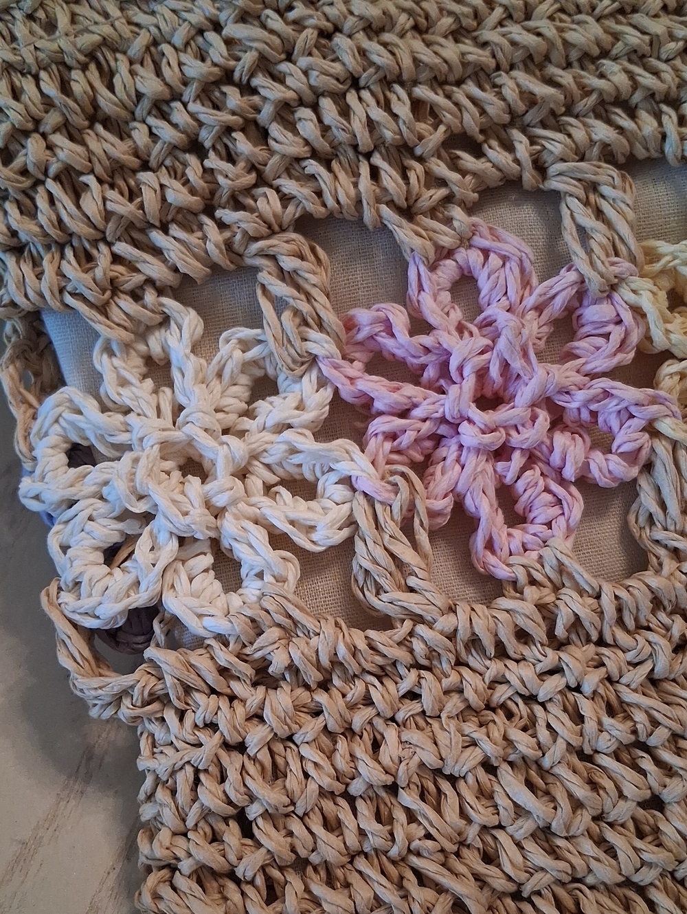 Floral Straw Bag Tote Brown & Multicolor. NW OT. Extra Small For Baby Girl. - Picture 11 of 16